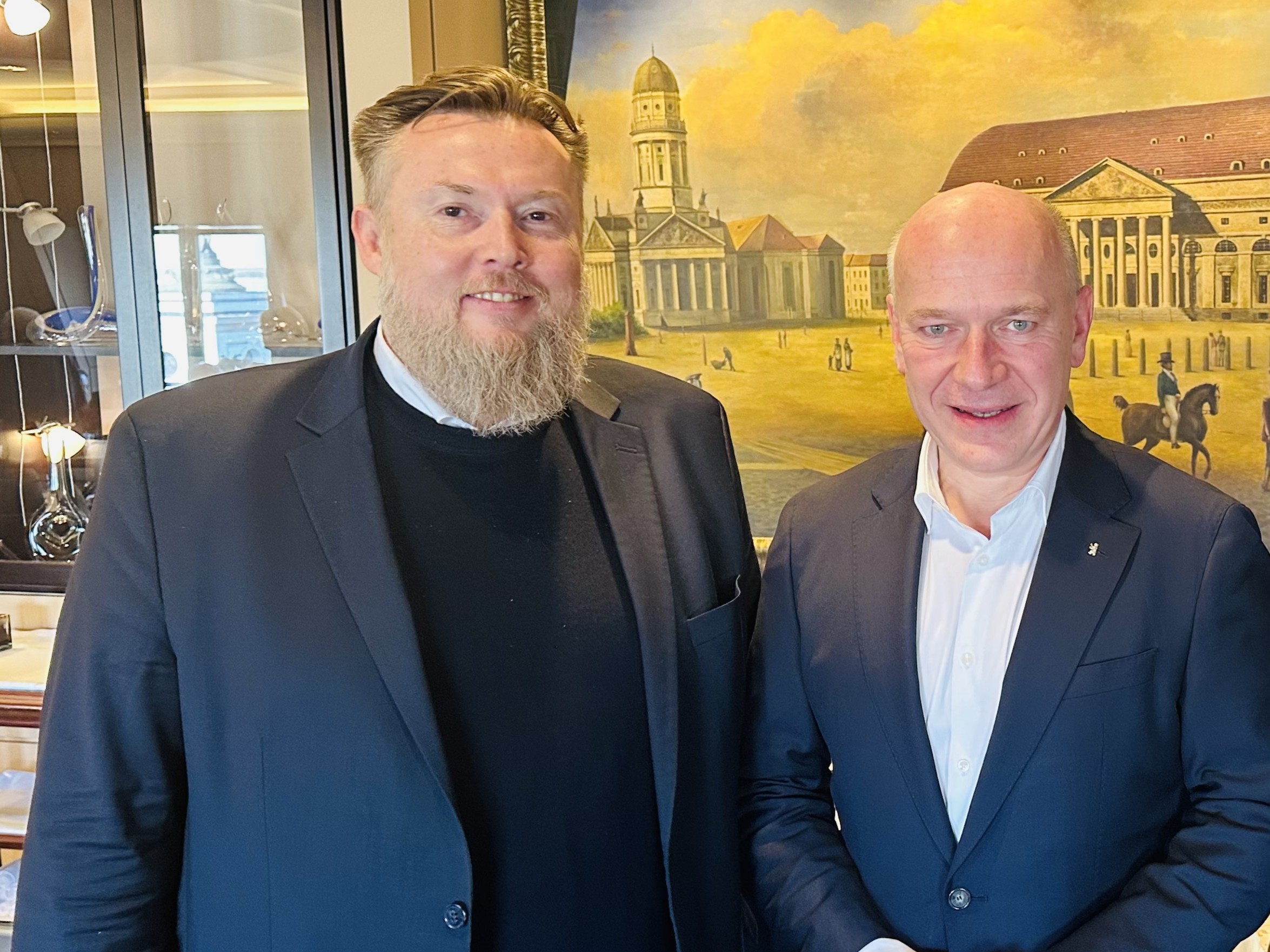 Peter Noack, ZEITGEIST Asset Management, im Gespräch mit Berlins Regierendem Bürgermeister Kai Wegner über die Zukunft der Hauptstadtentwicklung | BERLINboxx